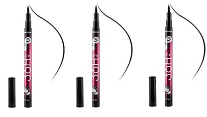MAPPERZ 36H Precision Liquid Waterproof Lash Eyeliner Pencil Eye Liner, Water Resistant, Long-Lasting (Black) (pack of 3) Matte Finish
