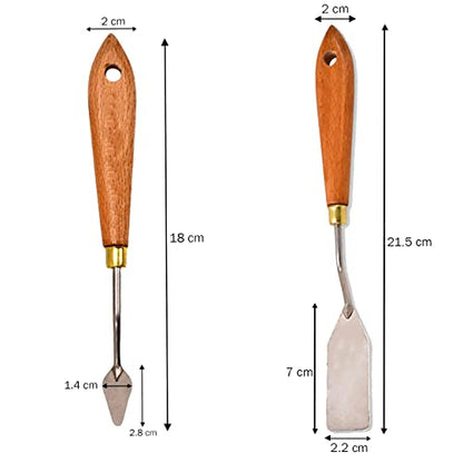 MAPPERZ Stainless Steel Artists Palette Knife Spatula Palette Knife Painting Mixing Scraper Thin and Flexible Art Tools for Oil Painting Acrylic Mixing