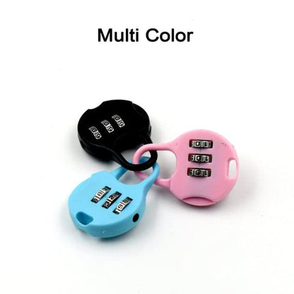 MAPPERZ 3 Digit Resettable Zipper Lock Round Padlock for Keep Your Belongings Safe and Secure