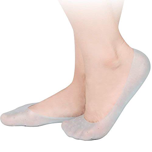 MAPPERZ Anti Crack Full Length Silicone Foot Protector Moisturizing Socks for Foot-Care and Heel Cracks, anti crack heel socks, heel pad for heel pain, socks for cracked feet for Full Heel - Pack of 1 Pair