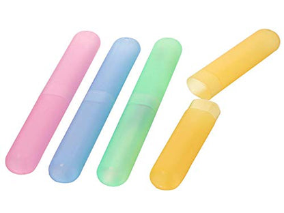 MAPPERZ Anti Bacterial Toothbrush Container/Tooth Brush Travel Covers/Case/Holder/Cases - Multicolor (Pack of 2)