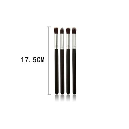 MAPPERZ Set of 4 Pcs. Medium Pencil Eyeshadow Brush For Beautiful Eye Look - Black