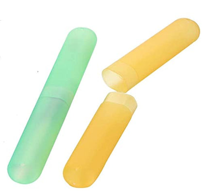 MAPPERZ Anti Bacterial Toothbrush Container/Tooth Brush Travel Covers/Case/Holder/Cases - Multicolor (Pack of 2)