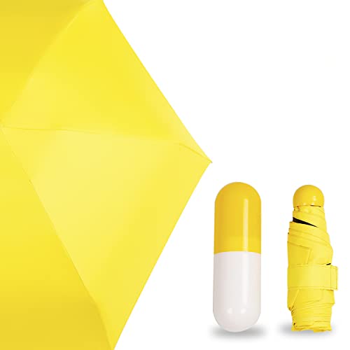 MAPPERZ Ultra Lights Mini Folding Umbrella with Compact Capsule Case