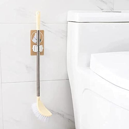 MAPPERZ Magic Sticker Series Self Adhesive Mop and Broom Holder/ Hanging Punch Bathroom Stickers Mop Rack - Multicolor