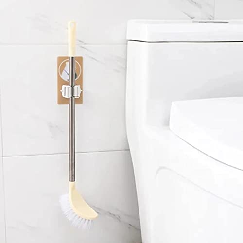 MAPPERZ Magic Sticker Series Self Adhesive Mop and Broom Holder/ Hanging Punch Bathroom Stickers Mop Rack - Multicolor