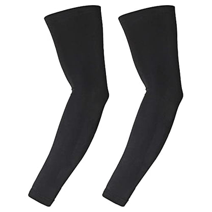 MAPPERZ All Weather Arm Sleeves Uv Sunblock, Dust, Pollution, Sunburn Protection With Thumb Hole For Sports And Outdoor Activities, Unisex, Set of 2