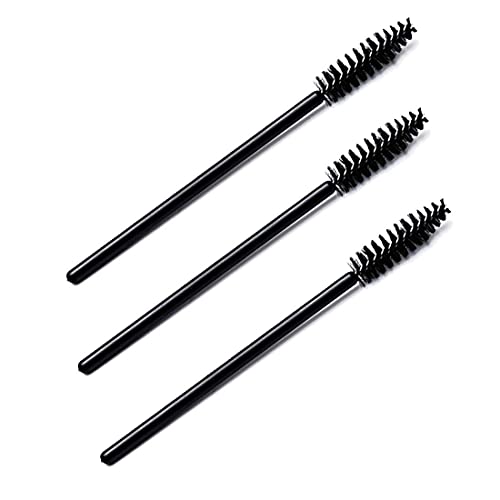 MAPPERZ Mascara Eyelash Wands Brush for Eyelash Extension Eyebrow and Makeup Color/Makeup Brush Eyebrow Eyelash Comb Wand for Extension Makeup Brush Tool, Black (pack of 3)