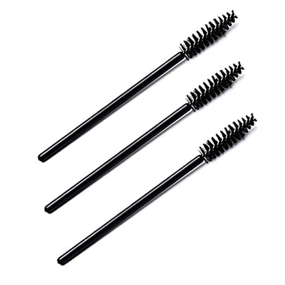 MAPPERZ Mascara Eyelash Wands Brush for Eyelash Extension Eyebrow and Makeup Color/Makeup Brush Eyebrow Eyelash Comb Wand for Extension Makeup Brush Tool, Black (pack of 3)