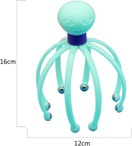 MAPPERZ Head Manual Massage, Scalp Oil Massager Pain Relief Hair Growth 8 Roller Balls Head Claw Body Massager Octopus Scalp Neck Stress Relief Head Care Massager