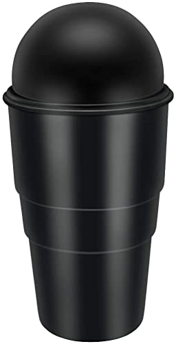 MAPPERZ Small Mini Trash Bin Car Trash Garbage Can for Car Office Home/Car dustbin Multifunctional Folding Car Dustbin Garbage Organizer Holder, Easy detachable led - Black