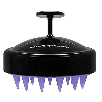Mapperz Hair Scalp Massager Shampoo Brush |Hair Washing Brush Silicone Head Body Massager Brush Hairbrush Hair Washing Massager Brush for Myofascial, Manual, Black