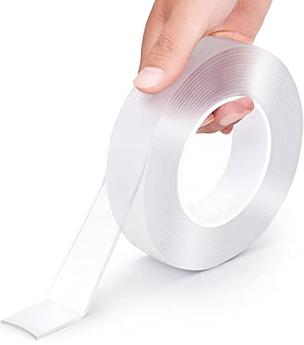 MAPPERZ Multipurpose Double Sided Heavy Duty Tape Removable Clear Tough Adhesive Tape Reusable Strong Wall Picture Hanging Strips Poster Carpet Glass Fixing Decor Tape( Pack Of 1)