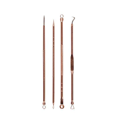 MAPPERZ Blackhead Acne Removal Needle Kit 4 Pcs Cleaning Tool Blemish Pimple Comedone for Women and Men Blackhead, Blemish, Whitehead Popping, Zit Removing for Risk Free Nose Face Skin with Case -PC1