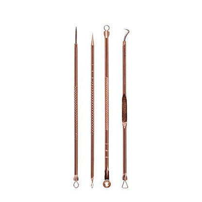 MAPPERZ Blackhead Acne Removal Needle Kit 4 Pcs Cleaning Tool Blemish Pimple Comedone for Women and Men Blackhead, Blemish, Whitehead Popping, Zit Removing for Risk Free Nose Face Skin with Case -PC1