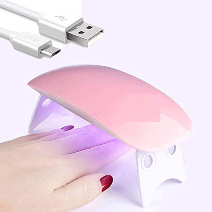 MAPPERZ UV Nail Polish Dryer 6W Foldable Nail Curing LED Lamp Portable Light For All Kind Of Nail Paints (MultiColor)