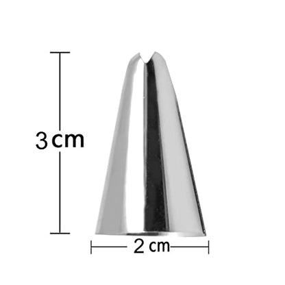 MAPPERZ Stainless Steel Reusable & Washable Cake Decoration Set Piping Steel Nozzles (Pack of 6)