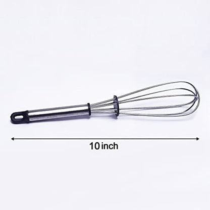 MAPPERZ Stainless Steel Whisk for Blending, Whisking, Beating and Stirring, Enhanced Version Balloon Wire Whisk,Random Color, Pack of 1