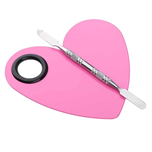 Mapperz Stainless Steel Womens Professional Cosmetic Makeup Mixing Plate with Spatula Tool