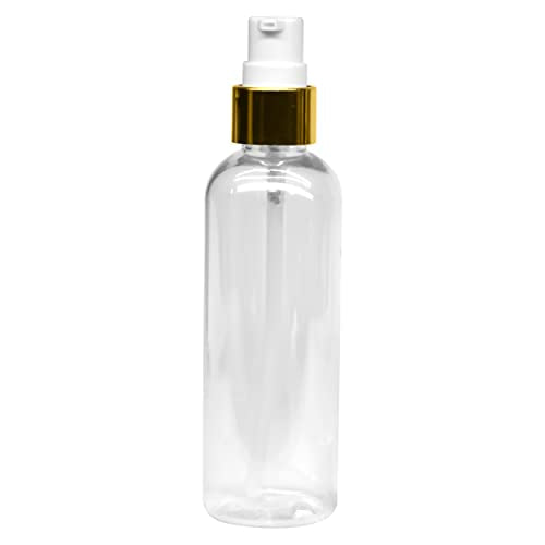 MAPPERZ Plastic Pump Bottle Dispenser, Portable Clear BPA-Free Cylindrical Shampoo Lotion Hand Pump Bottle, Durable Refillable Empty Containers for Massage Oil, Liquid Soap, 100ml, PC- 1