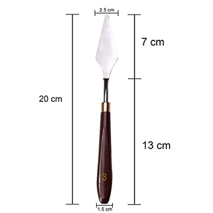 MAPPERZ Stainless Steel Artists Palette Knife Spatula Palette Knife Painting Mixing Scraper Thin and Flexible Art Tools for Oil Painting Acrylic Mixing (Palette Knife, No 3), Pack OF 1
