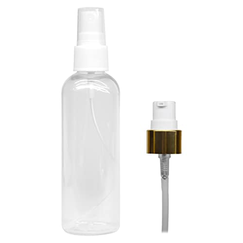 MAPPERZ Plastic Pump Bottle Dispenser, with Plastic Pump Bottle Spray, Cylindrical Shampoo Lotion Massage Oil, Liquid Soap, Hand Pump Bottle, Durable Refillable Empty Containers 100ml, PC- 1