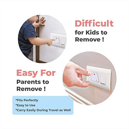 MAPPERZ Electric Socket Cover Guard for Child Proofing/Socket Plug Protector for Baby Safety, Difficult for Toddler to Remove, Prevent Your Children from Shock Accidents (Pack of 12)