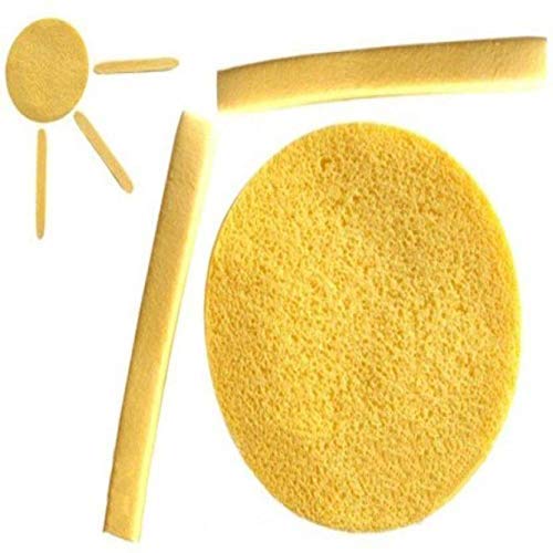 Mapperz Facial Cleaning Wash Puff Sponge Stick Face Cleansing Pad Sponge For Face Cleaning - Pack of 12, Multicolor