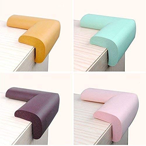 MAPPERZ L Shape Baby Child Clear Corner Protector Safety Cushion Table Desk Bed Edge Guards (Pack of 4)