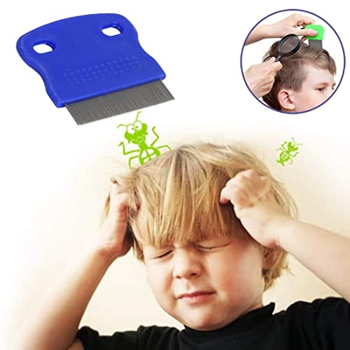 MAPPERZ Lice Comb with Metal Teeth/Nit Lice Egg Removal Stainless Steel Metal/Nit and Egg Remover - Multicolor