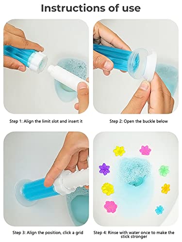 MAPPERZ Original Fresh Flower Stamp Toilet Gels, Stops Limescales and Stains with Air Freshening Scent, Deodorizing Clean Pack Of 1
