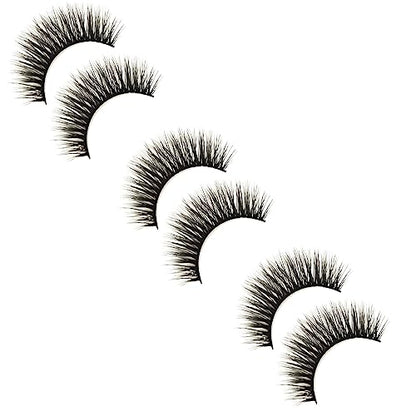 MAPPERZ False Eyelashes, Full Bouncy Volume & Curl, Crisscross Pattern, Cruelty Free, Soft Natural Look Reusable and contact lens friendly Fake Ele lashes, 3 Pairs