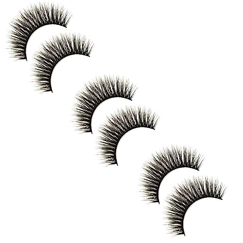 MAPPERZ False Eyelashes, Full Bouncy Volume & Curl, Crisscross Pattern, Cruelty Free, Soft Natural Look Reusable and contact lens friendly Fake Ele lashes, 3 Pairs