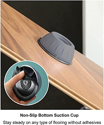 Mapperz Washer Dryer Anti Vibration Pads with Suction Cup Feet, Fridge Washing Machine Leveling Feet Anti Walk Pads Shock Absorber Furniture Lifting Base(4 Piece) Washing maching Floor Rack