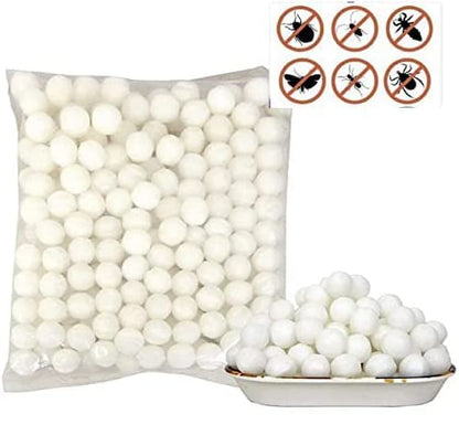 MAPPERZ Naphthalene Balls for Clothes Naphthalene Balls Anti-Moth, Anti-pests Naphthalene Balls for Bathroom, Cockroaches - White (200 gram)