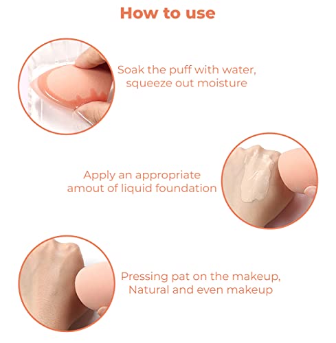 MAPPERZ Makeup Sponge Set Beauty Blender with Egg Case, Soft Sponge For Liquid Foundation, Creams, and Powders, Latex Free Wet and Dry Makeup ( 4 Big + 3 Mini-7 Pcs set, Multicolor)