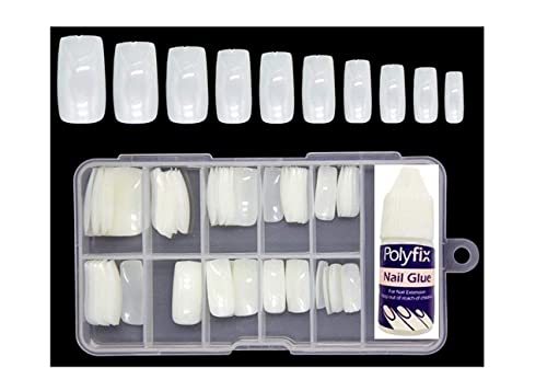 MAPPERZ Reusable Artificial Nails/False Nails Set of 100 Pcs/Fake Nails with 10 Sizes