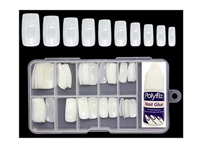 MAPPERZ Reusable Artificial Nails/False Nails Set of 100 Pcs/Fake Nails with 10 Sizes
