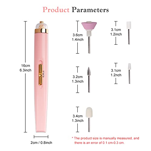 MAPPERZ Safe Electric Baby & Adult Nail Trimmer, 6 Grinding Additional Replacement Heads, Rachargable Nail Clippers Manicure Pedicure Kit With LED Light, Random Color, Pack Of 1