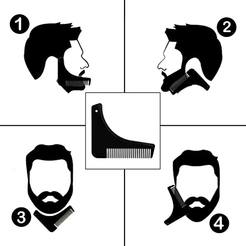 MAPPERZ Beard Shaper for Men Beard Shaper Tool kit With Comb For Home And Salon Use - Black