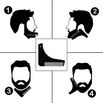 MAPPERZ Beard Shaper for Men Beard Shaper Tool kit With Comb For Home And Salon Use - Black