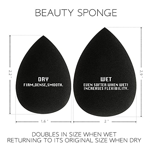 Mapperz Make Up Sponges | Face Beauty Blender Puff | Face Sponge Puff | Professional Makeup Sponge Beauty Blender For Blending Face Makeup (Pack Of 2)