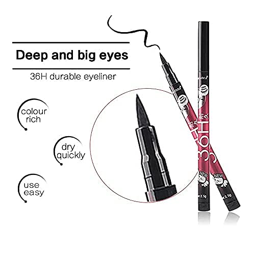 MAPPERZ 36H Black Waterproof Liquid Eyeliner/Make Up Beauty Comestics Long-lasting Eye Liner Pencil Makeup Tools for eyes - Matte Finish