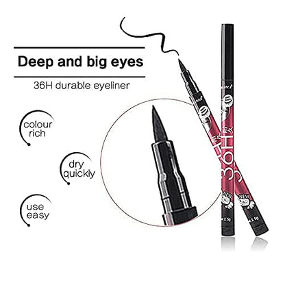 MAPPERZ 36H Black Waterproof Liquid Eyeliner/Make Up Beauty Comestics Long-lasting Eye Liner Pencil Makeup Tools for eyes - Matte Finish