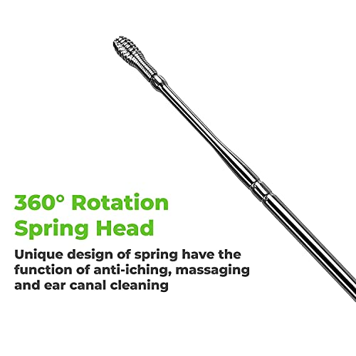 MAPPERZ Ear cleaning tool/Spring Ear-Wax Cleaner Tool/6Pcs 360°Spiral Design Earwax Removal Tools/Stainless Steel Ear Curette with Storage Box/Earwax Removal Kit - Set of 6