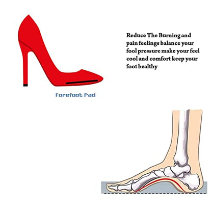 MAPPERZ Anti Slip Silicon Shoes Pad/High Heels Toe Pads Insole/Forefoot Insoles for Metatarsal Support
