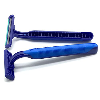 MAPPERZ Men Shaving Razor Body Hair Removal Safety Razor Twin Sharp Blades Disposable Razors