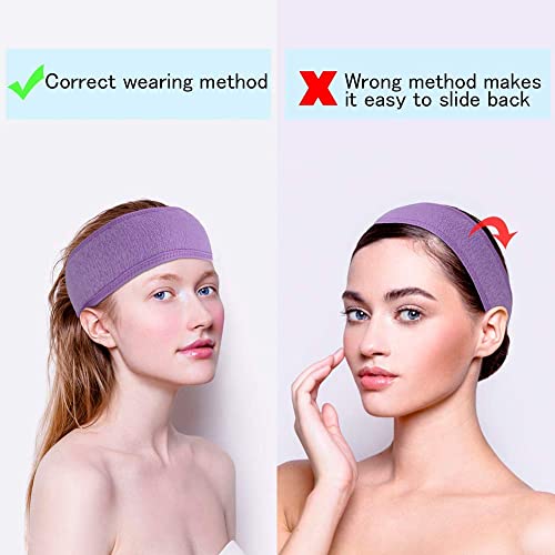 MAPPERZ VELCRO Hair Band Naylon Facial Spa Unisex Adjustable Elastic Headband Non slip Stretchable Washable Makeup Hair Band For Yoga Sport Bath Shower Towel Wrap Head Bands Makeup Headband (RANDOM)
