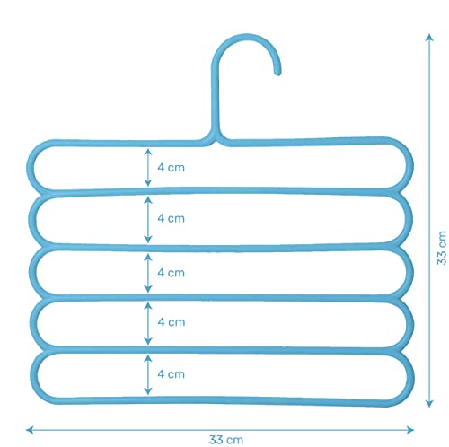 MAPPERZ Layer Multipurpose Multi-Layer Hangers for Clothes/Shirts/Wardrobe/Ties/Pants/Space Saving Hanger/Wardrobe Organizer/Plastic Hangers (Multicolor Colour) (Pack of 6)