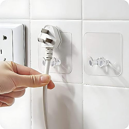 MAPPERZ Wall Mounted Power Plugs Socket Holder Stickers Adhesive Hook for Wall